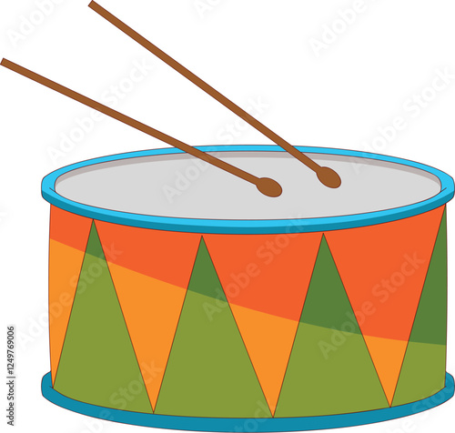 Brazilian Carnival Cartoon Drum And Drumsticks Clipart Hd

