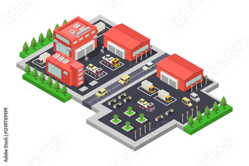 Car service isometric