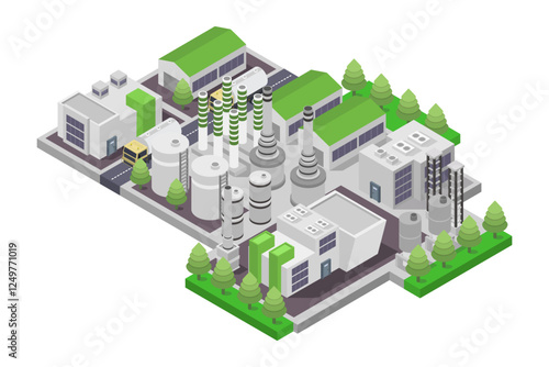 Bio petroleum plant isometric