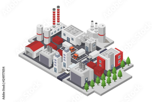 Recycling plant isometric