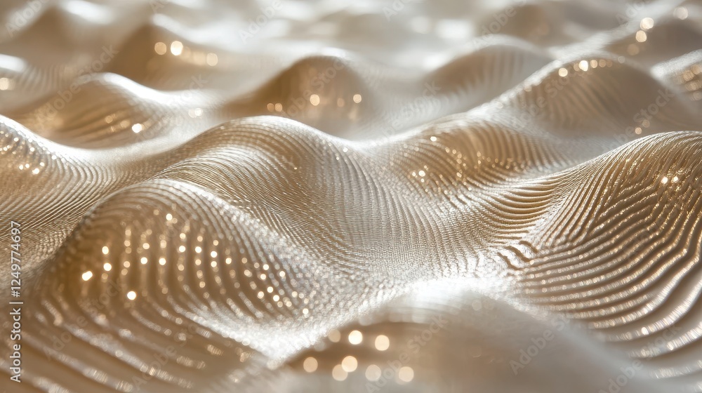 Abstract beige textured surface, wave pattern, light reflection, bokeh background, design element Abstract beige textured surface, wave pattern, light reflection, bokeh background, design element