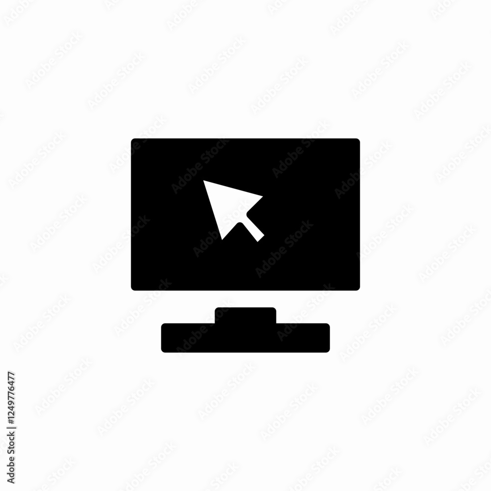 desktop computer cursor browsing icon sign vector desktop computer cursor browsing icon sign vector