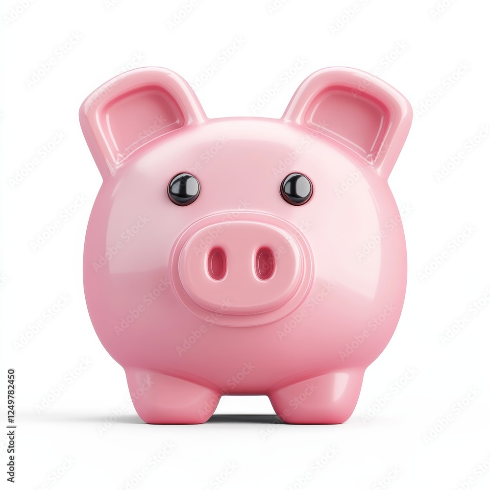 3D financial icon with a modern design, isolated on a white background, ideal for banking investment 3D financial icon with a modern design, isolated on a white background, ideal for banking investment