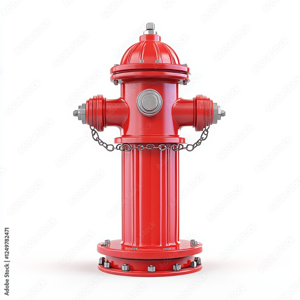 3D fire extinguisher icon with a modern design, isolated on a white background, symbolizing safety 3D fire extinguisher icon with a modern design, isolated on a white background, symbolizing safety