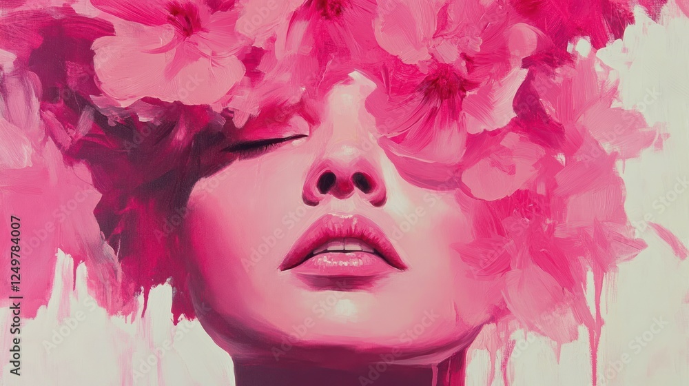 Shift from magenta to pale pink, vibrant yet delicate Shift from magenta to pale pink, vibrant yet delicate