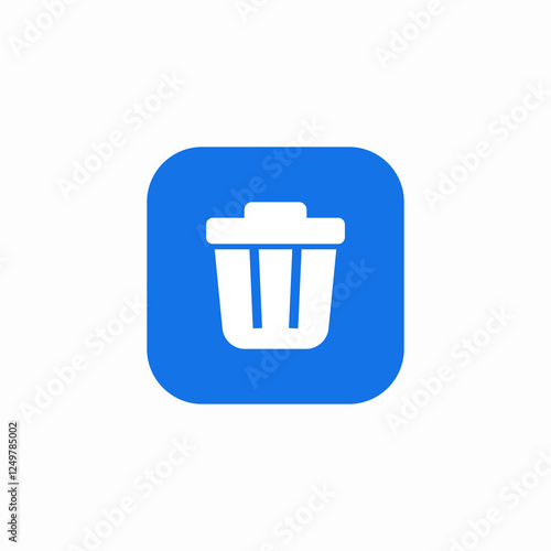 street waste bin icon sign vector