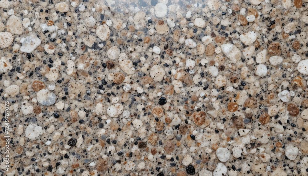Polished granite stone surface with speckled details and rich earth tones, elegant natural texture Polished granite stone surface with speckled details and rich earth tones, elegant natural texture