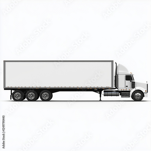blank side of an eighteen wheeler truck for mock up