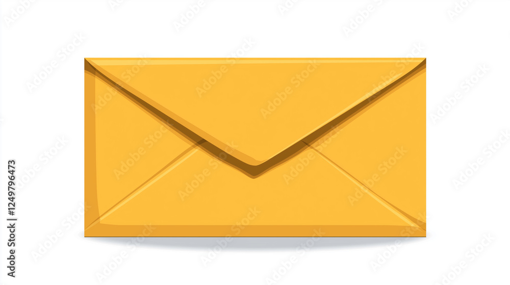 yellow envelope isolated on white background yellow envelope isolated on white background