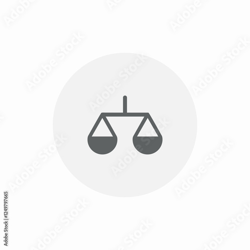 balanced scale icon sign vector