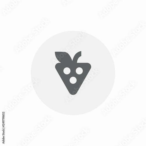 strawberry flavor icon sign vector