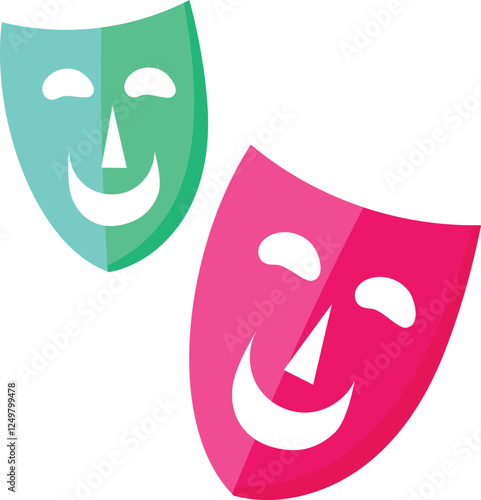 Colorful Drama Masks Illustration


