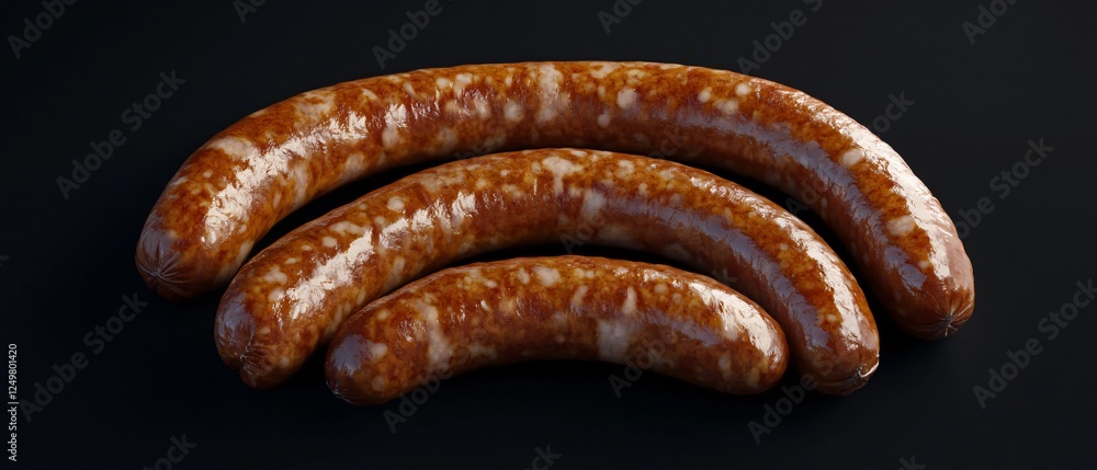 Ultra-Detailed Hyper-Real Sausage Selection Top View for Professional Use