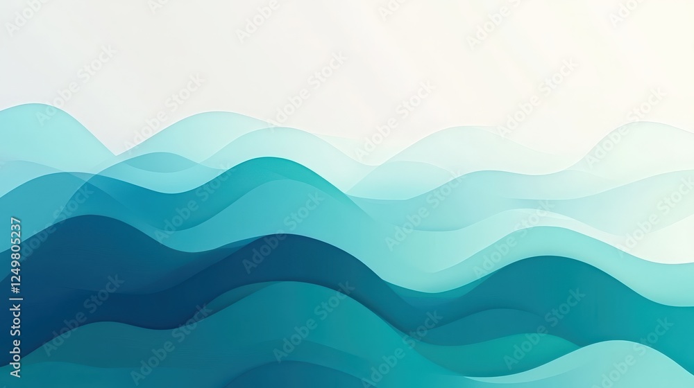 Abstract Teal Blue Wave Background Design Abstract Teal Blue Wave Background Design