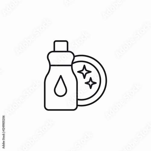 dish washing liquid icon sign vector