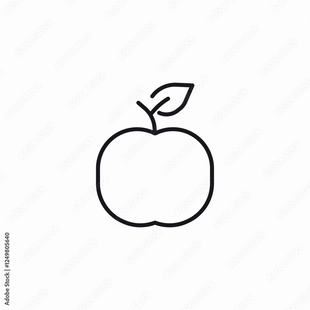 healthy apple icon sign vector healthy apple icon sign vector