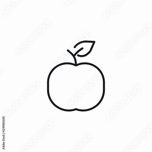 healthy apple icon sign vector