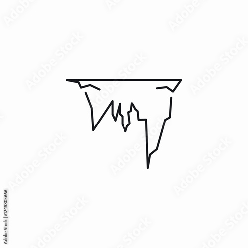 ice stalactite icon sign vector