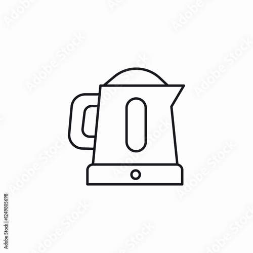 kettle electric icon sign vector