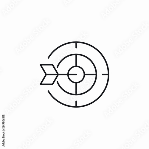 target detailed icon sign vector