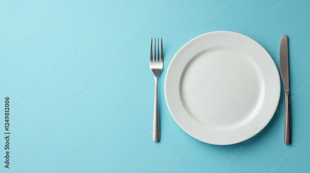 A top view of balanced nutrition symbolizing World Health Day with copyspace, isolated on a blue background. A modern, bright tone with blurred, empty space for a clean caption A top view of balanced nutrition symbolizing World Health Day with copyspace, isolated on a blue background. A modern, bright tone with blurred, empty space for a clean caption