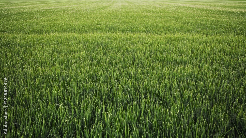 Lush green wheat field, rural landscape, sunny day, agricultural background, for farming websites Lush green wheat field, rural landscape, sunny day, agricultural background, for farming websites