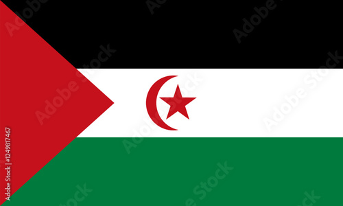 Western Sahara Flag, Flag of Sahrawi Arab Democratic Republic