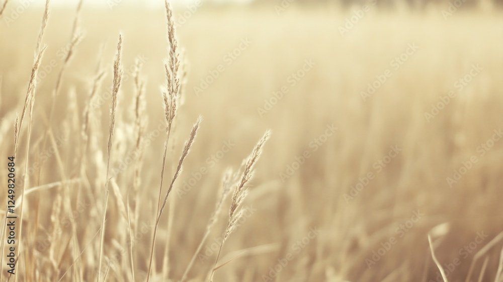 Golden hour, tall grass field, sunlit meadow, peaceful landscape, nature background Golden hour, tall grass field, sunlit meadow, peaceful landscape, nature background