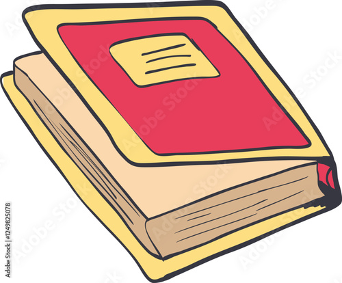 Vintage Hardcover Book Illustration

