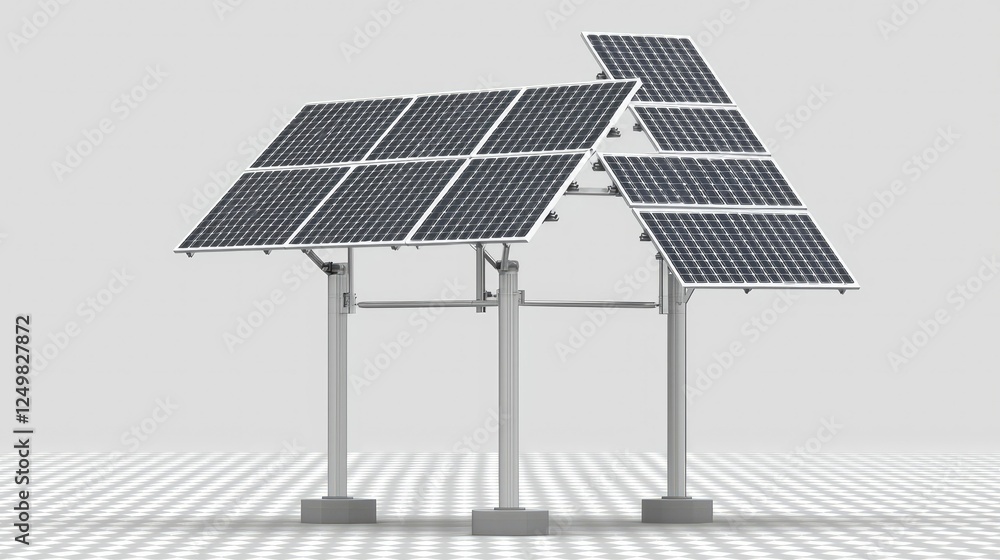 3D black solar panel on a transparent background 3D black solar panel on a transparent background