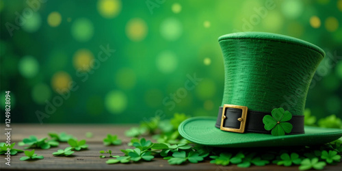 St. patricks day background with hat vector illustration
