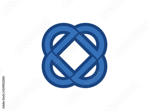 Infinity square shape symbol design vector illustration isolated on transparent background