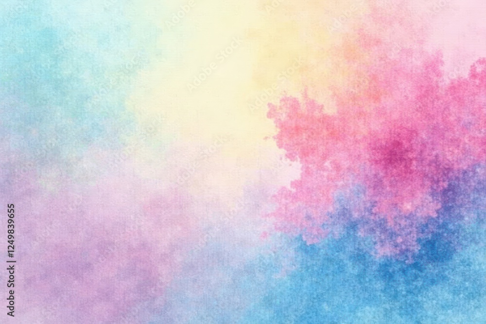 Obraz premium Soft pastel watercolor wash, dreamy abstract blend, cloud, artistic, peaceful