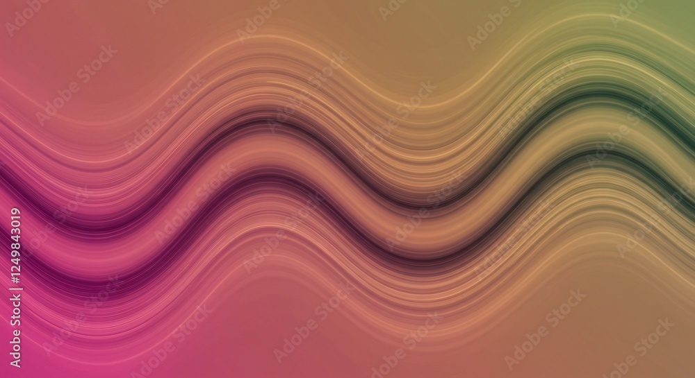Fototapeta premium Gradient wave patterns with smooth curves and vibrant tones