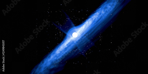 Photography Neutron Star PSR J0737-3039 B - A neutron star is the ultra-compact remnant of a massive star which exploded as a supernova