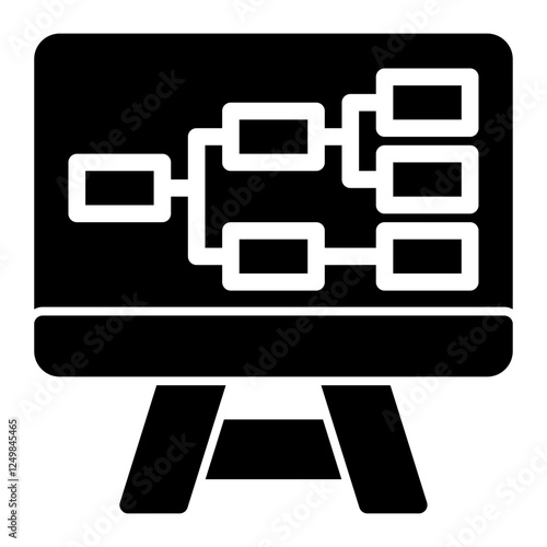 Hierarchical Structure Icon Glyph Style for Training Pack Icon Themes
