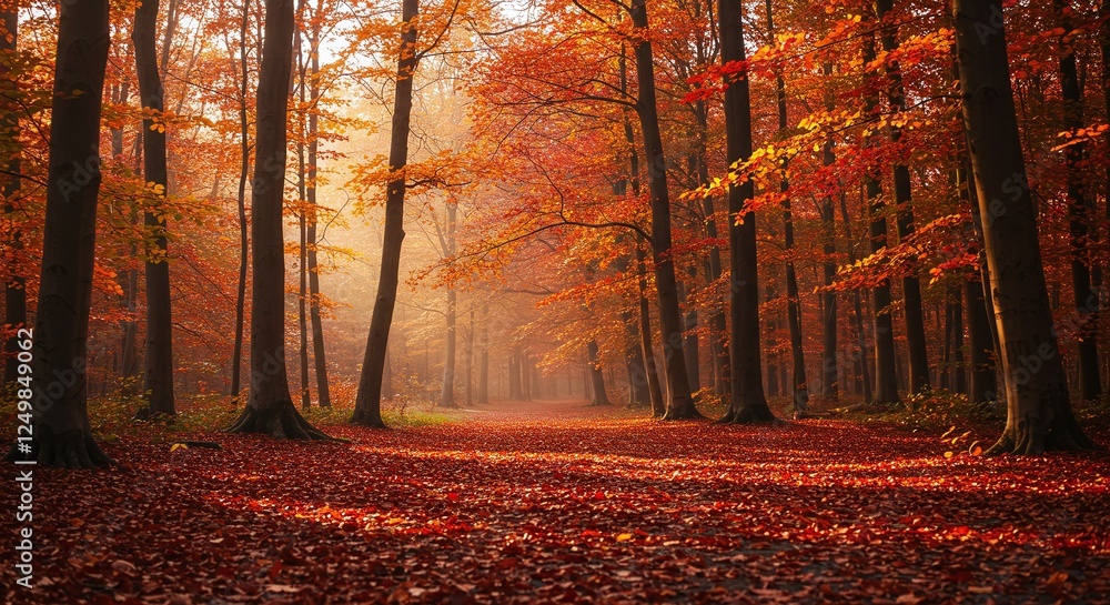 Fototapeta premium Autumn Forest Path