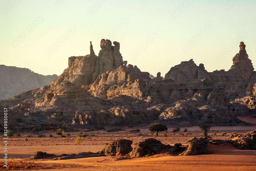 Sahara Desert Tadrart Rouge in Southern Algeria