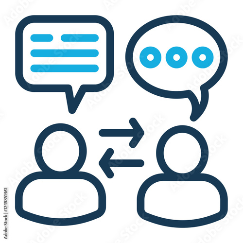 face to face Icon Color Outline Style
