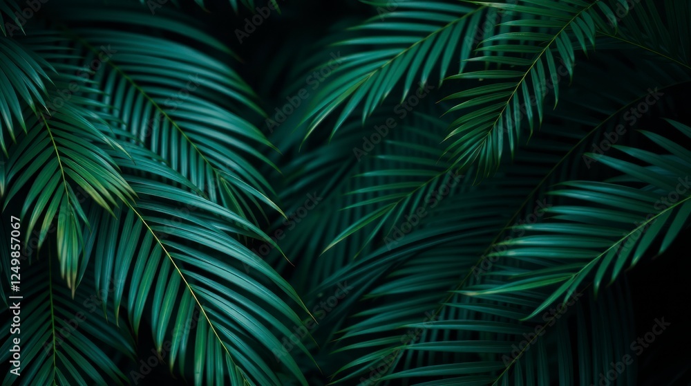 Lush Tropical Palm Leaves Background Image Lush Tropical Palm Leaves Background Image