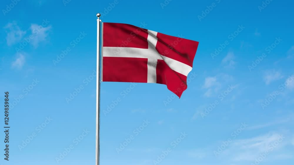 High detailed flag of Sovereign Military Order of Malta. National Sovereign Military Order of Malta flag. 3D Render. High detailed flag of Sovereign Military Order of Malta. National Sovereign Military Order of Malta flag. 3D Render.