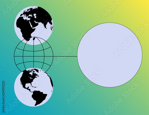 global world symbols copyspace