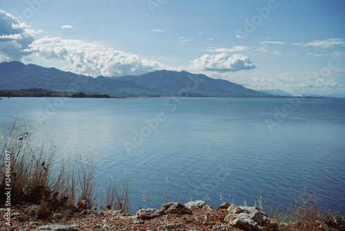 lake and mountains