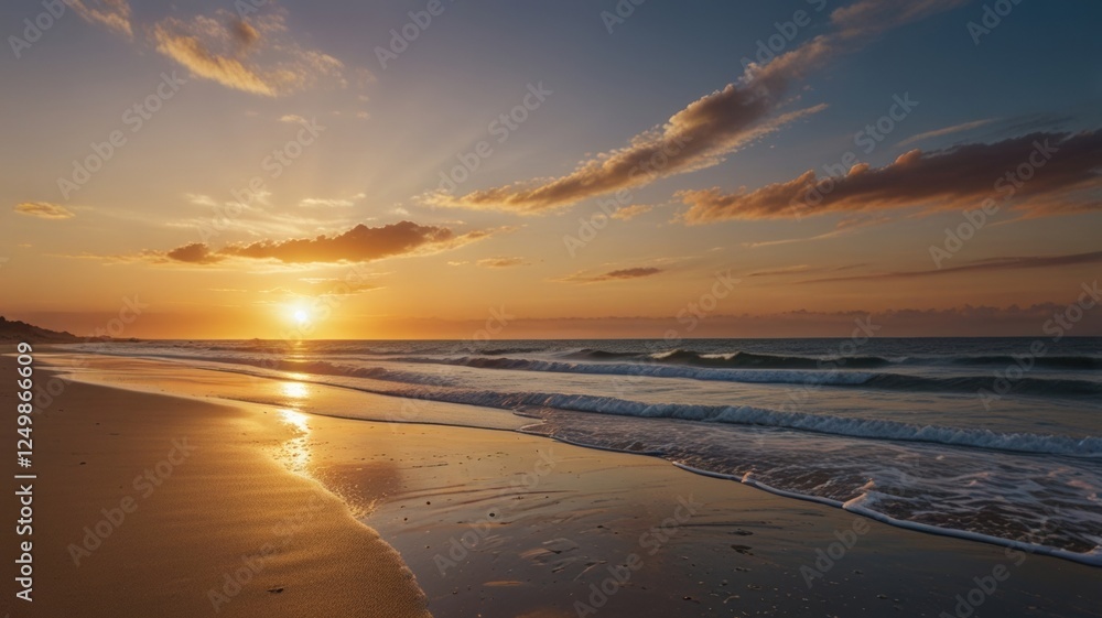 Fototapeta premium Sunset over a calm sea