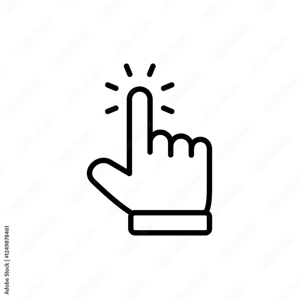 Hand cursor icon vector. cursor sign and symbol. hand cursor icon clik Hand cursor icon vector. cursor sign and symbol. hand cursor icon clik