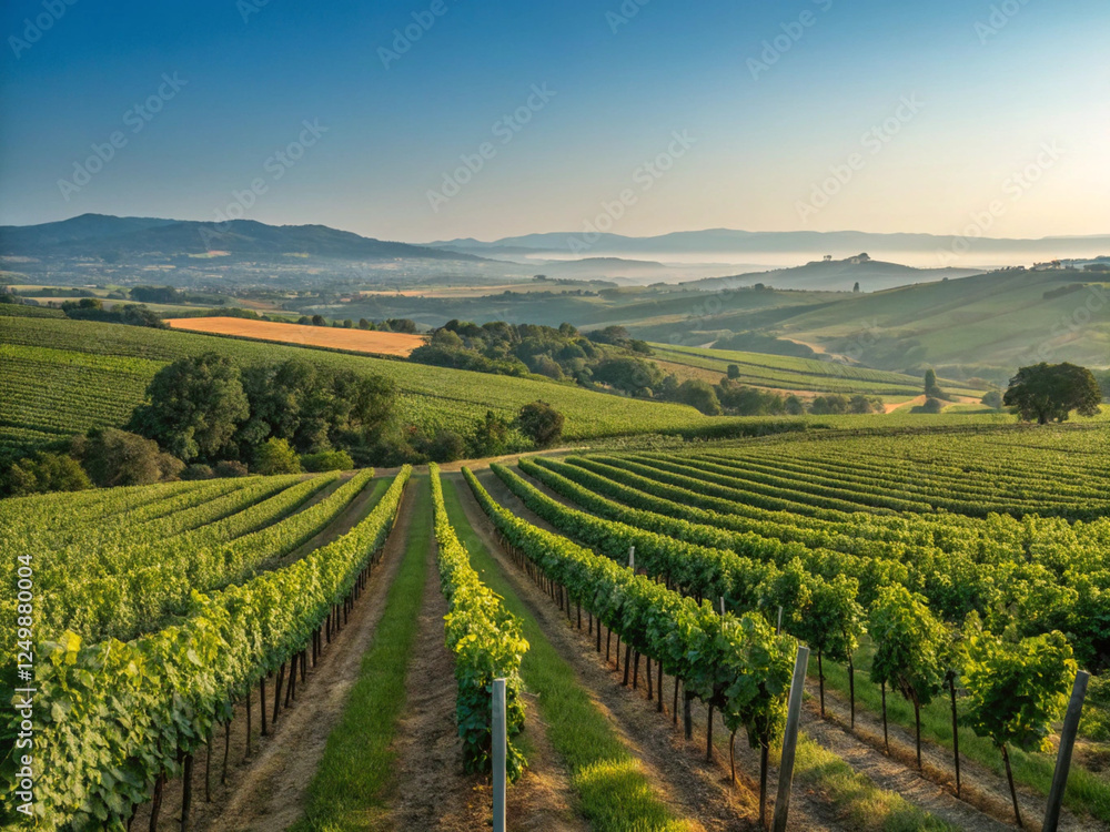 Fototapeta premium Vineyard. Generative AI 