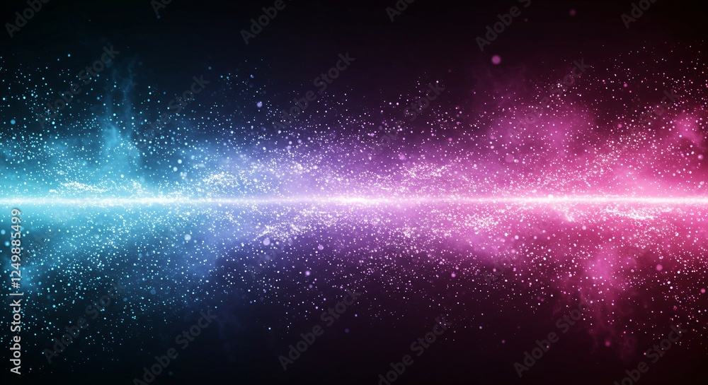 Naklejka premium Abstract particle clouds with glowing and transparent elements