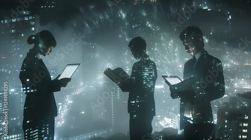 Urban Professionals Immersed in Digital Information Streams