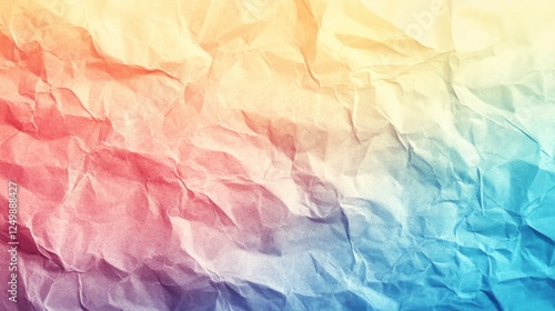 Wallpaper Mural Colorful Crumpled Paper Texture Background with Gradient Effect Torontodigital.ca