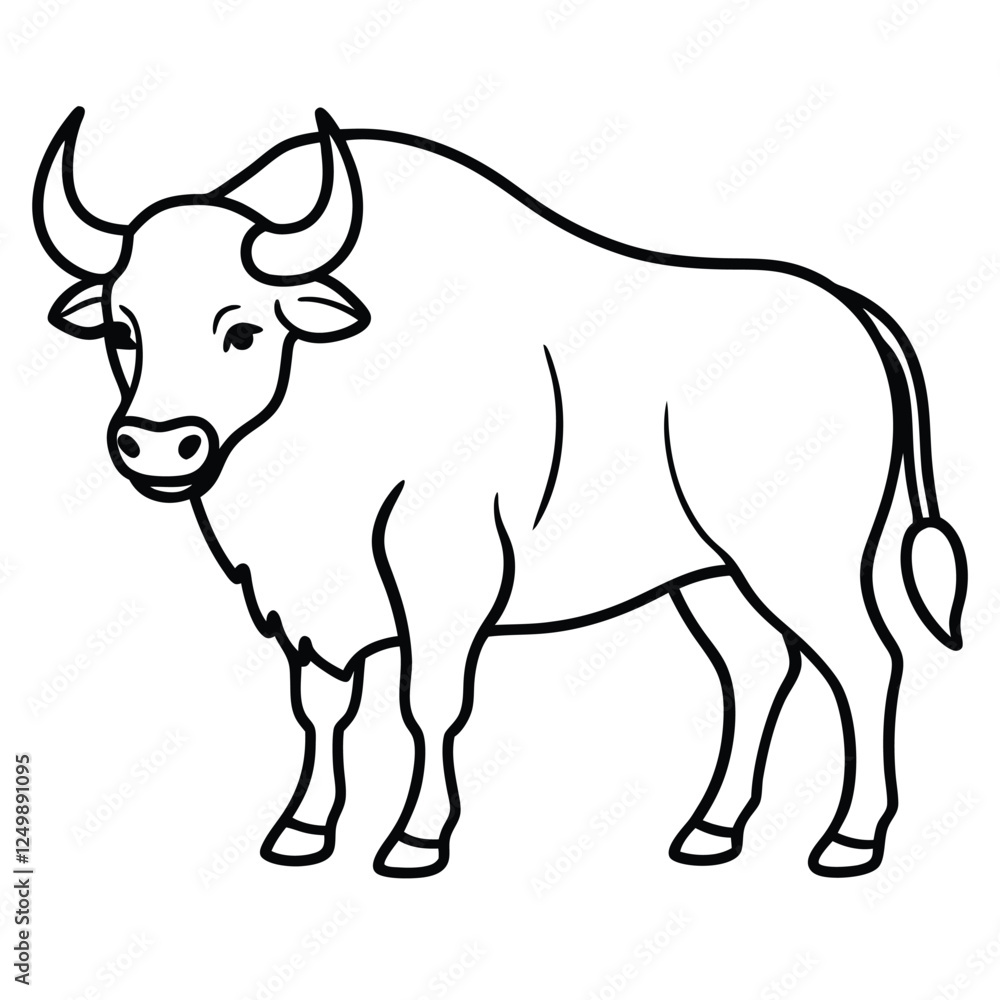 Buffalo vector art illustration Buffalo vector art illustration